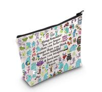 WZMPA Monsters Mike & Sully Cosmetic Mike & Sully Fans Gift You Are Braver Stronger Beautiful Than You Know Monsters Bolsa de maquillaje con cremallera Mike & Sully Merch, Always Monsters, Ajuste: