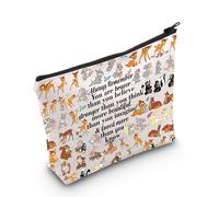 WZMPA Thumper & Bambi - Bolsa de cosméticos con diseño de flores y falinas, regalo con texto en inglés "You Are Braver Stronger Beautiful Than You Know", bolsa de maquillaje con cremallera, Always
