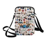 WZMPA TVD - Bolso cruzado de vampiro de Damon & Stefan para fanáticos de Salvatore Brothers, bolsa con correa ajustable The Vampire Merch, Mystic Falls Cb, medium