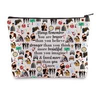 WZMPA Twilight - Bolsa de cosméticos Edward Cullen & Bella Swan Fans Gift You are Braver Stronger Smarter Than You Think Edward Bolsa de maquillaje Bella Merchandise, Always Forks, Ajuste: