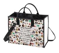 WZMPA Twilight - Bolsa de cosméticos Edward Cullen & Bella Swan Fans Gift You are Braver Stronger Smarter Than You Think Edward Bolsa de maquillaje Bella Merchandise, Always Forks Bg, Ajuste:
