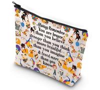WZMPA Up Carl & Ellie - Bolsa de maquillaje para fanáticos de Russell, regalo con texto en inglés "You are Braver Stronger Beautiful Than You Know Up", bolsa con cremallera, regalo para fanáticos de