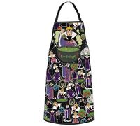 WZMPA Villains Queen - Delantal de cocina, diseño de villano, reina, veneno, manzana, ajustable, diseño de villanos y reina (manzana mala)