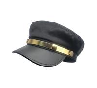 Wzmzjy Gorra de Repartidor de Periódicos, Gorra de Pescador Clásica Y Moderna, Gorra de Paje, Gorra de, Gorra de, Parte Plana, Correa Dorada