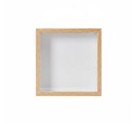 Wzmzjy Marco de Exhibición Caja de Recuerdos Marco Fotográfico Ticket Memento Tablero Artificial Protección Fácil de Usar Recuerdos Presentación Visible para, Madera Natural, 29x29cm