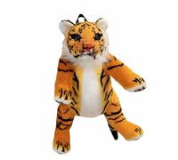 Wzmzjy Muñeco de Peluche Mochila Infantil Bolso Juguete Bolsa de Hombro Peluche Suave con Compartimento con Cremallera Correas Ajustables Material PP Algodón, Oro, Bolso Tigre