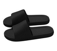 WZNKXFC Sandalias de ducha para hombre y mujer de secado rápido antideslizantes para piscina interiores y exteriores para spa gimnasio y playa. Black EU Size 44-45