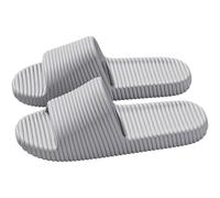 WZNKXFC Sandalias de ducha para hombre y mujer de secado rápido antideslizantes para piscina interiores y exteriores para spa gimnasio y playa. Grey EU Size 40-41
