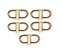 Wzong 5 hebillas de metal ajustables para acortar el bolsillo de la correa de la cadena de metal, eslabones de la cadena, clip pequeño, acortador, longitud del bolso, accesorios, color dorado