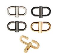 Wzong 5 hebillas de metal ajustables para acortar el bolsillo de la correa de la cadena, eslabones de la cadena, clip pequeño, acortador, longitud del bolso, accesorios, 5 colores.
