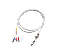 WZPM-201 Cable PTFE termopar de resistencia a altas temperaturas 1M 2M 5M PT100 Sonda de rosca flexible M8 M10 M12(5M Cable Lenght,M8)