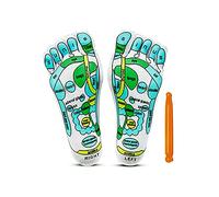 WZPUSMART Calcetines de reflexología de acupresión para mujeres y hombres, calcetines de masaje de pies con varilla de masaje, calcetines de cinco dedos, algodón, talla única, tablas de acupresión en