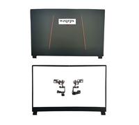 wzqrps Tapa trasera de repuesto para pantalla LCD con bisagras de bisel frontal para MSI GE75 GP75 GR75 Raider 8SG 8SF 8RE 8RF MS-17E1 E2 MS-17E4 3077E2A211Y311 3077E2A213Y 3077E2A213Y 3 Negro