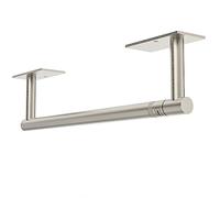 WZRUA Soporte para toallas de papel cepillado debajo del gabinete, soporte autoadhesivo para toallas de papel o soporte de pared para cocina, baño, base cuadrada de acero inoxidable SUS304