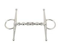 WZSASE 135mm Full Cheek Snaffle bit for Horses | Stainless Steel Horse Mouth bit with Ball Chain | Helps Reduce Biting & Improves Control for Riding/Training