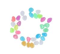 WZSASE Glow in The Dark Stones | 100 Colorful Luminous Pebbles for Garden/Walkway/Yard | Solar Powered Night Lights | Reusable Outdoor Decor (Multi Color)