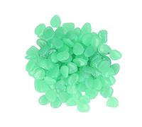 WZSASE Glow in The Dark Stones | 100 Colorful Luminous Pebbles for Garden/Walkway/Yard | Solar Powered Night Lights | Reusable Outdoor Decor (Green)