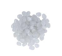 WZSASE Glow in The Dark Stones | 100 Colorful Luminous Pebbles for Garden/Walkway/Yard | Solar Powered Night Lights | Reusable Outdoor Decor (White)