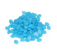 WZSASE Glow in The Dark Stones | 100 Colorful Luminous Pebbles for Garden/Walkway/Yard | Solar Powered Night Lights | Reusable Outdoor Decor (Dark Blue)
