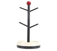 WZSASE Rejilla para secar tazas con bandeja de drenaje |Organizador de Mostrador de Madera Maciza para Tazas/Botellas/Cosméticos |Soporte para escurridor de agua Secure Grip para cocina (Style 1)