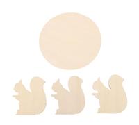 WZSASE Wood Cake Stand | Rustic Dessert Display for Birthday / Wedding / Party | 8.3 Inch Elevated Cake Platter with Forest Design (Squirrel)