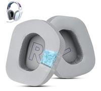 Wzsipod Almohadillas de repuesto de gel de refrigeración para auriculares inalámbricos Logitech G733 G535 G335 Lightspeed para videojuegos, hechas de tela de seda de hielo duradera, espuma aislante de
