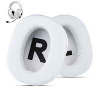 Wzsipod Almohadillas de tela de malla de repuesto para auriculares Logitech G Pro, G Pro X, G Prox 2, G Pro X SE, almohadillas con espuma de aislamiento de ruido, hechas de tela transpirable (blanco)