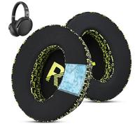 Wzsipod Almohadillas Gel Refrescante Repuesto para Sennheiser HD 4.50BT/HD 4.50BTNC/HD4.50SE/HD4.40BT/HD4.30G/HD4.20S/HD458BT/HD 450/HD450BT/HD400S/HD350BT-Hecho de Tela Suave（Negro y Amarillo）