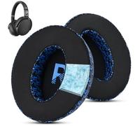Wzsipod Almohadillas Gel Refrescante Repuesto para Sennheiser HD 4.50BT/HD 4.50BTNC/HD4.50SE/HD4.40BT/HD4.30G/HD4.20S/HD458BT/HD 450/HD450BT/HD400S/HD350BT-Hecho de Tela Suave（Negro y Azul）