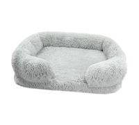 WZTHLF Cama para perro, alfombrilla reutilizable para perros, cama creativa para mascotas, cojín desmontable para perros y sofá cómodo de felpa suave, varios tamaños y colores (gris claro, tamaño M)