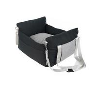 WZTHLF Cama para perro, alfombrilla reutilizable para perros, gatos pequeños, cesta para coche, respaldo suave, resistente al desgaste, seguro para perros pequeños (color negro)