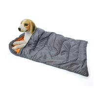WZTHLF Cama para perro, tapete reutilizable para perro, saco de dormir portátil para exteriores, senderismo, camping, interior, invierno, ropa de cama para mascotas (gris)