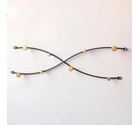 WZWZEN Percherón Y Ganchos Montados En Pared De Hierro Estilo Industrial: Decoración De Lujo De Entrada E Interior, Para Abrigos Bolsos(Negro,56 * 13.5cm/22 * 5.3in)