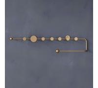 WZWZEN Percheros De Pared Negro | Perchero Dorado De Hierro | Ganchos Para Toallas De Baño | Gancho Para Abrigos Resistente | Sólido Y Práctico(Gold)