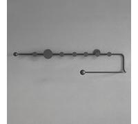 WZWZEN Percheros De Pared Negro | Perchero Dorado De Hierro | Ganchos Para Toallas De Baño | Gancho Para Abrigos Resistente | Sólido Y Práctico(Negro)