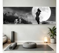 WZXGHE otos de Samurai Japoneses,Póster de Retrato Samurai Blanco y Negro, Sala de Estar Moderna Dormitorio Pintura Decorativa Sin Marco (A, 50x150cm)