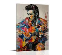 WZXGYM Elvis Presley - Póster decorativo impermeable para pintura al óleo, arte moderno, muebles para el hogar, dormitorios, oficinas, paredes, excelentes artículos de regalo, 20 x 30 cm, estilo marco