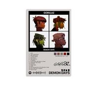 WZXGYM Gorillaz Demon Days- Póster decorativo impermeable para pintura al óleo, arte moderno, muebles para el hogar, dormitorios, oficinas, paredes, excelentes artículos de regalo, 30 x 45 cm, estilo