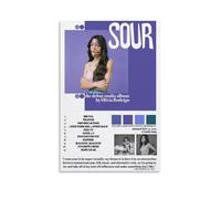 WZXGYM Sour by Olivia Rodrigo - Póster decorativo impermeable para pintura al óleo, arte moderno, muebles para el hogar, dormitorios, oficinas, paredes, excelentes artículos de regalo, 30 x 45 cm