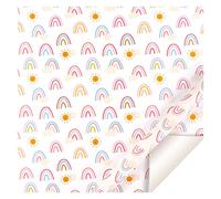Wzxhew Papel de regalo para el día de San Valentín 2023 Regalo colorido Rainbow Dot Love Wrapping Paper Gift Fiesta de vacaciones Love Heart Paper (A, talla única)