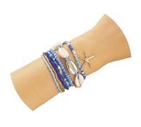 WZXHYS 7 pulseras de olas de surfista de playa para mujer, ajustable, impermeable, hecha a mano, trenzada, pulsera de cuentas, pulsera de amistad, joyería de verano para niñas, 0.06inches, 3, cristal