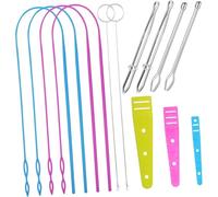 Wzxksoac 1 Juego de Enhebrador con Cordón para Manualidades con Cuentas, Ideal para Proyectos de Costura y Ajustes de Ropa.