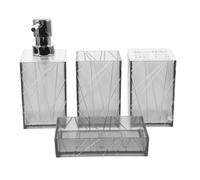 Wzxksoac 1 Juego de Kit de Baño, Dispensador de Jabón de Manos, para Cepillo de Dientes, Jabón de Manos Líquido Recargable, Accesorios Dispensadores de Ducha