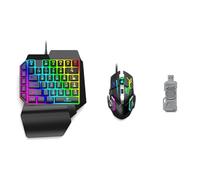 Wzxksoac 1 Juego de Miniconvertidor de Controlador de Juego Móvil para Teléfono Móvil, Convertidor de Teclado y Mouse con Teclado/Mouse