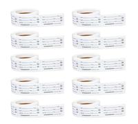 Wzxksoac 1 X 2 Pulgadas, Etiquetas Autoadhesivas Removibles para Alimentos para Congelador, Pegatinas para Refrigerador, Almacenamiento Alimentos, Congelador para Contenedores, 10 Rollos