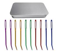 Wzxksoac 10 Agujas para Tapiz de Zurcir Hilo, Aguja para Tejer con Ojos Grandes, Agujas para Hilo Romas, Agujas de Bordar con Punta Doblada para Tejer