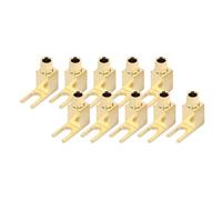 Wzxksoac 10 Conectores Banana Chapados en para Amplificador de Audio de Altavoz, Convertidos en Conectores Tipo y y Tipo U.