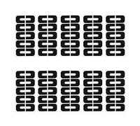 Wzxksoac 10 Hojas de Cinta EláStica Despegable para UñAs Pintura Protectores de Guardia Polaco DIY UñAs Arte Sellos Prevenir UñAs Negro