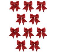 Wzxksoac 10 Lazos navideños Colgantes con Lazo Rojo para árbol de Navidad.