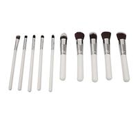 Wzxksoac 10 Piezas Juego De Cepillo De Maquillaje Cepillo De Maquillaje Herramienta De Maquillaje De Cosméticos Juego De Cosméticos Sombra De Ojos Polvos Plata
